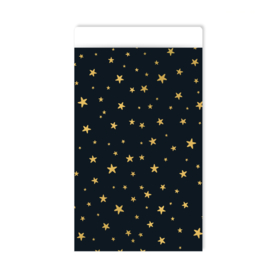 Cadeauzakjes 17x25 cm Little Stars zwart/goud