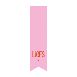 Liefs roze - sticker