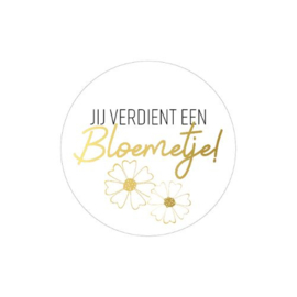 Jij verdient een bloemtje - sticker