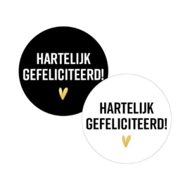 Hartelijk gefeliciteerd - sticker
