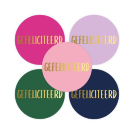 Gefeliciteerd - sticker