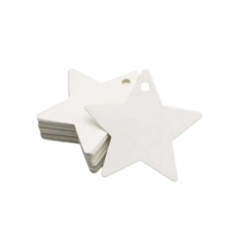 Witte ster - label