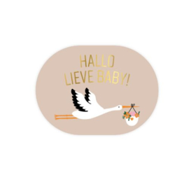 Sticker geboorte, hallo lieve baby