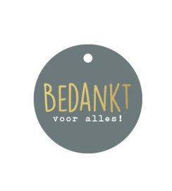 Bedankt voor alles - kadolabel
