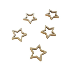 Houten ster - goud