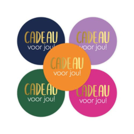 Stickers cadeau voor jou – vrolijke kleurenmix