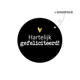 Sticker - Hartelijk gefeliciteerd!