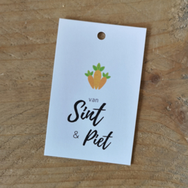 Sint en Piet  - kadolabel