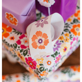 Zomerkleurige Bloemen Stickers – Vrolijke Set