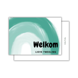 Welkom lieve tweeling - kaart