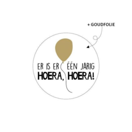 Sticker - Er is er één jarig...