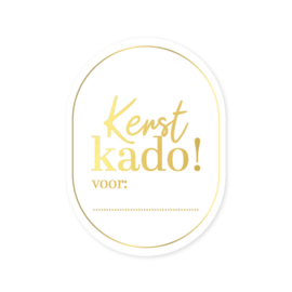 Kerst kado voor... - kerststicker