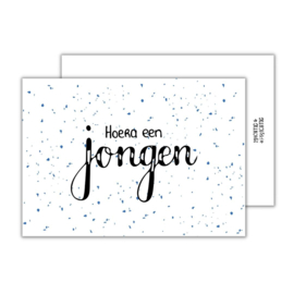 Hoera een jongen. - kaart