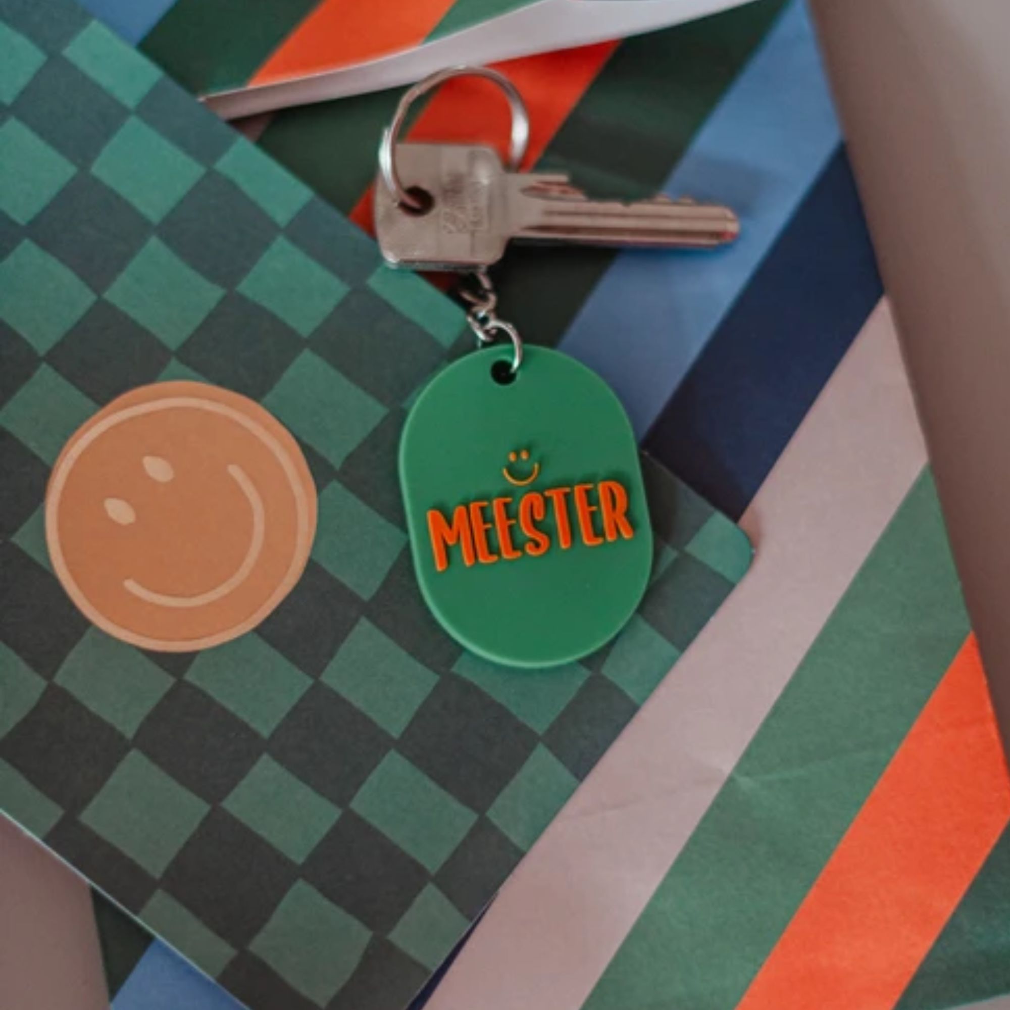 Sleutelhanger meester - groen
