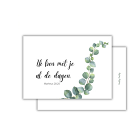 Ik ben met je al de dagen | Christelijke kaart