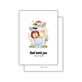 God kent jou vanaf het begin | Christelijke (doop)kaart
