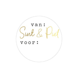 Van Sint en Piet, voor... - sticker