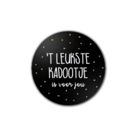 Sticker - 't leukste kadootje - zwart