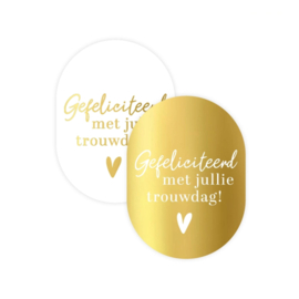 Gefeliciteerd met jullie trouwdag - sticker