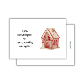 Fijne kerstdagen en een gelukkig nieuwjaar - kerstkaart