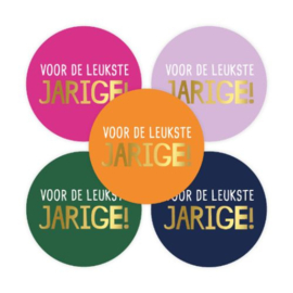Stickers voor de leukste jarige – vrolijke kleurenmix