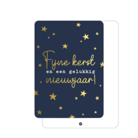 Fijne kerst en een gelukkig nieuwjaar - kerstkaart