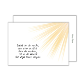 Een licht in de nacht.. - kerstkaart