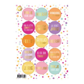 Feest stickers - stickervel