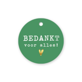 Bedankt voor alles - kadolabel