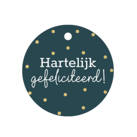 Hartelijk gefeliciteerd - kadolabel
