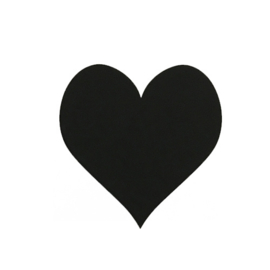 Sticker - Zwart hartje