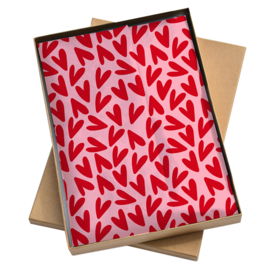 Hartje rood/roze - vloeipapier