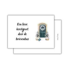 Een lieve kerstgroet door de brievenbus - kerstkaart