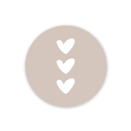 Hartjes grijs - sticker