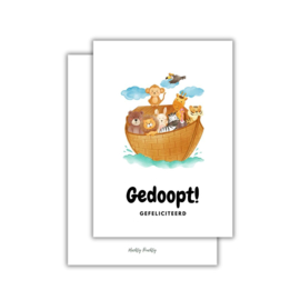 Gedoopt! Gefeliciteerd - christelijke kaart