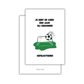 Verjaardagskaart, voetbal - wenskaart
