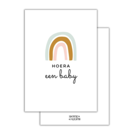 Hoera een baby - kaart