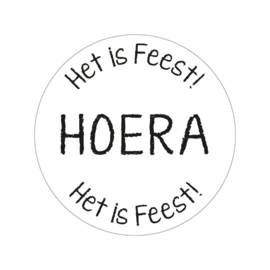 Het is Feest! Hoera - XL sticker