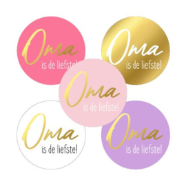 Oma is de liefste - sticker