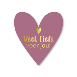 Veel liefs voor jou! – kaart in hartvorm
