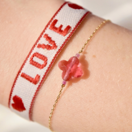 Love | Armband | Wit