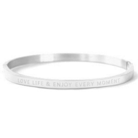 Love Life Every Moment | Bangle | Silver