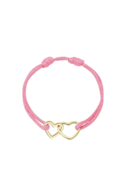 Hart Dubbel Armband Satijn