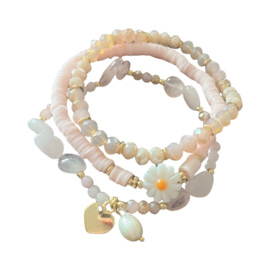 Armbanden set Daisy Roze