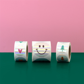 Smiley Holographic Stickers | 10 stuks