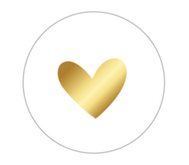 Golden Heart | Stickers | 10 stuks