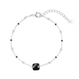 Square Black | Bracelet | Silver