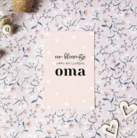 Een bloemetje voor de liefste Oma | mini kaartje