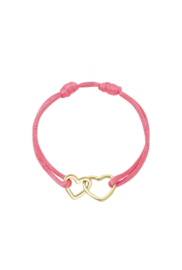 Hart Dubbel Armband Satijn