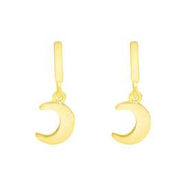 Tiny Little Moon | Earrings | Gold